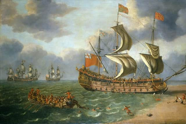 The sinking scene, painted by artist Johan Danckerts
Pic: Royal Museums Greenwich