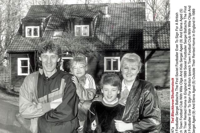 Baltacha and family when he became the first Soviet Union footballer to play in the UK