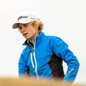 Blairgowrie 14-year-old Connor Graham won both his matches for Scotland at Woodhall Spa. Picture: Scottish Golf