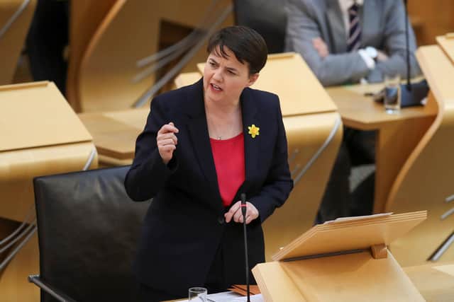 Ruth Davidson, pictured earlier this month, said the SNP's priority is 'to divide us all over again'. Picture: Getty Images.