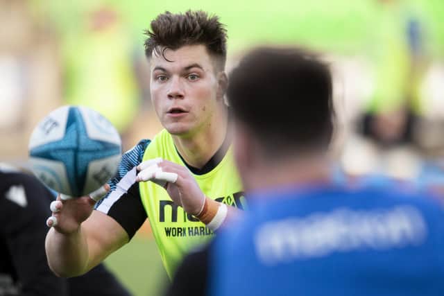 Huw Jones will return to the Glasgow Warriors team for the Stormers match.  (Photo by Ross MacDonald / SNS Group)