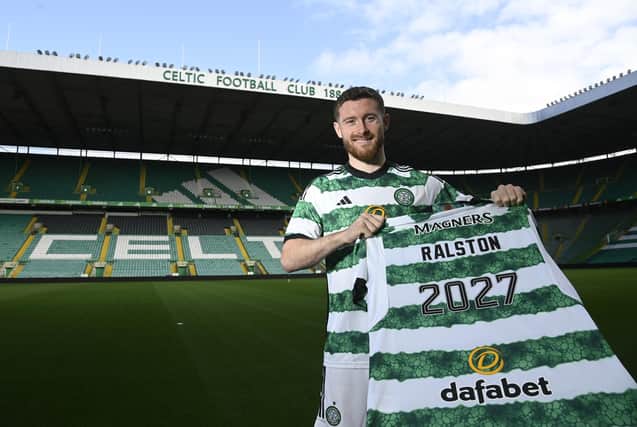 Celtic defender Anthony Ralston signs a new 4-year-deal until 2027 at Celtic Park. (Photo by Rob Casey / SNS Group)