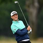 Adrian Meronk plays his second shot on the 14th hole during day two of the BMW International Open at Golfclub Munchen Eichenried in Germany. Picture: Stuart Franklin/Getty Images.