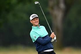 Adrian Meronk plays his second shot on the 14th hole during day two of the BMW International Open at Golfclub Munchen Eichenried in Germany. Picture: Stuart Franklin/Getty Images.