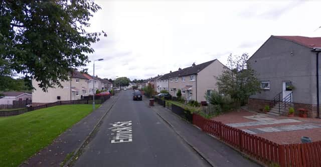 Two men entered a property on Ettrick Street in Wishaw on Thursday and seriously assaulted a 34-year-old man before setting fire to a vehicle outside of the property (Photo: Google Maps).