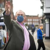 Liberal Democrat leader Sir Ed Davey in St Albans city centre in Hertfordshire where he met shop owners and vendors. Picture: Stefan Rousseau/PA Wire