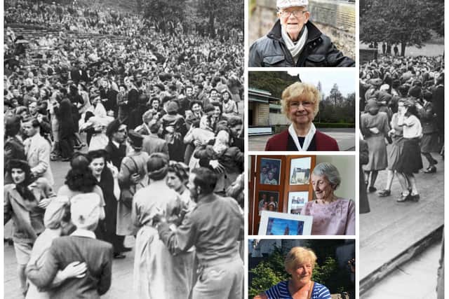 Four former and current Edinburgh locals share their memories of VE Day. From top to bottom: Tommy Carson; Moira Hepburn; Millie O'Neil; Rebecca Liddle.