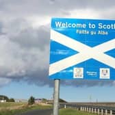 The Scottish border was the scene of the protests yesterday