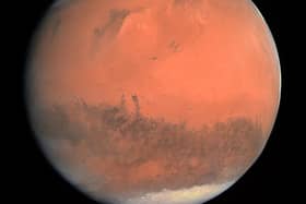 True color image of Mars taken by the OSIRIS instrument on the ESA Rosetta spacecraft during its February 2007 flyby of the planet. PIC: OSIRIS/CC