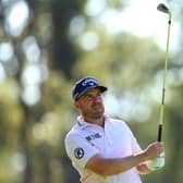 Richie Ramsay plays his second shot on the ninth hole during day one of the BMW PGA Championship at Wentworth Club. Picture: Andrew Redington/Getty Images.