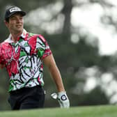 Viktor Hovland looks on from the fourth tee during the first round of the 2023 Masters at Augusta National Golf Club. Picture: Patrick Smith/Getty Images.