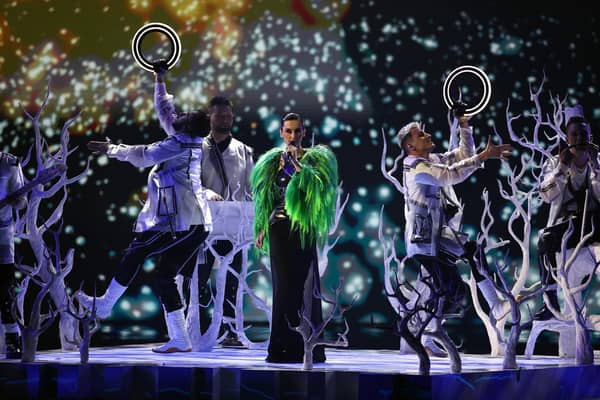 ROTTERDAM, NETHERLANDS - MAY 21: Go_A of Ukraine during the 65th Eurovision Song Contest dress rehearsal held at Rotterdam Ahoy on May 21, 2021 in Rotterdam, Netherlands. (Photo by Dean Mouhtaropoulos/Getty Images)