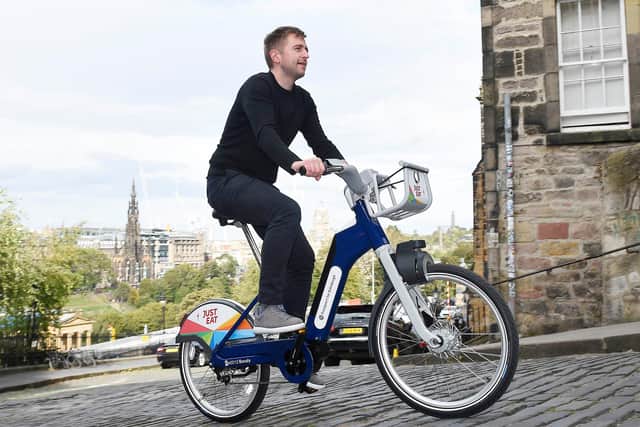 Electric bikes were added to the Edinburgh hire scheme in March. Picture: Greg Macvean