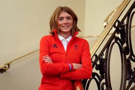 Beth Potter during the Team GB Paris 2024 triathlon team announcement at The Savoy London.