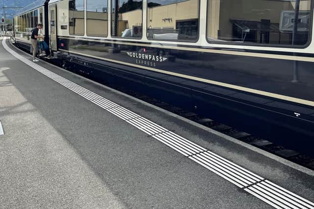 A scenic train on the GoldenPass Express which runs between Montreux and Interlaken in Switzerland. Picture: Alstom