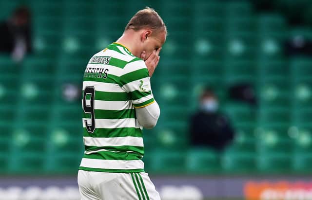 Celtic's Leigh Griffiths is struggling to do enough to activate a one-year contract option following 122 goals in six-and-a-bit years at the club. (Photo by Ross MacDonald / SNS Group)
