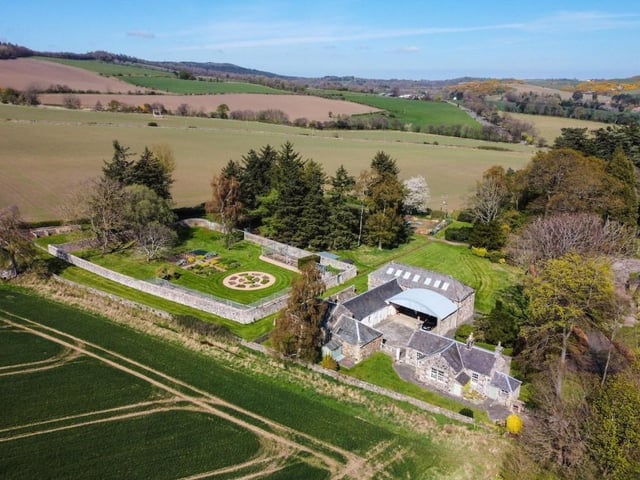 Walled garden, stable block and cottage.