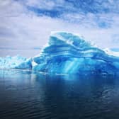 Icebergs calved from the nearby Twin Glaciers are seen floating off Qaqortoq, Greenland, amid rising temperatures (Picture: Joe Raedle/Getty Images)