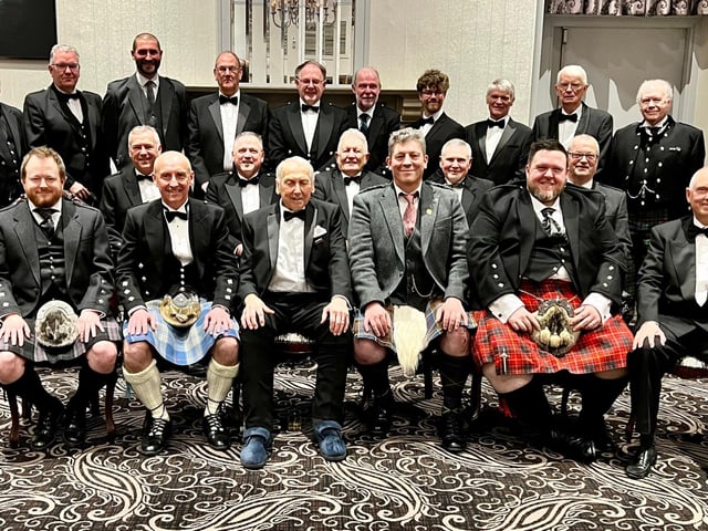 Burns Club members and guests.