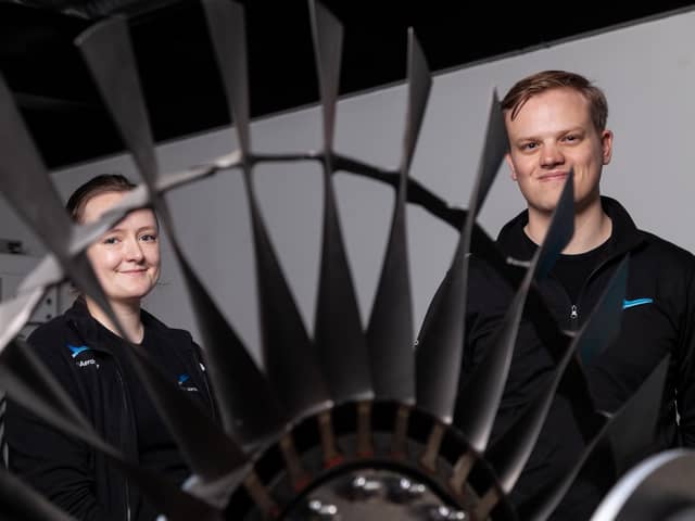 Mako Aerospace chief operations officer Pia Saelen with chief executive Kieran Duncan