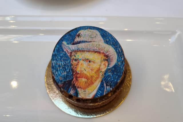 Self Portrait in Grey Hat cake