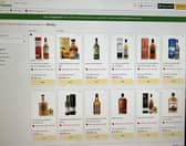 A screengrab reveals the Morrisons pricing error (top left) on a bottle of Glenlivet single malt whisky
Pic: Saltire