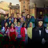 Claudia Winkleman and this year’s Traitors contestants.