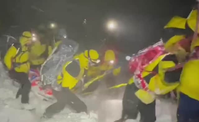 A screengrab from the Cairngorm Mountain Rescue Team