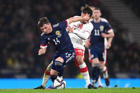 Billy Gilmour in action for Scotland during the 1-1 draw with Poland at Hampden in March. (Photo by Stu Forster/Getty Images)