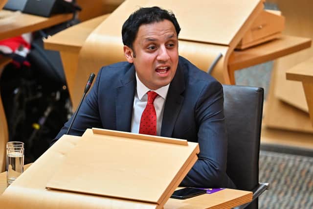Scottish Labour leader Anas Sarwar during First Minister's Questions. Picture: Jeff J Mitchell/PA Wire