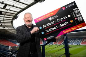 Rangers and Scotland legend Ally McCoist was promoting Viaplay’s live and exclusive coverage of Scotland v Cyprus and Scotland v Spain. (Photo by Craig Williamson / SNS Group)