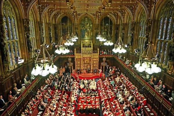 The House of Lords is the second biggest legislative chamber in the world after China’s National People’s Congress (Picture: Ben Stansall/WPA pool/Getty Images)