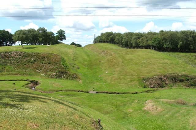 Evidence of illegal metal detecting was found at Rough Castle on the Antonine Wall. PIC: geograph.org/Lairich Rig.