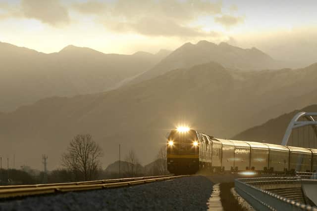 A train leaves the Tibetan capital Lhasa on its way to Beijing PIC: Peter Parks / AFP via Getty Images)