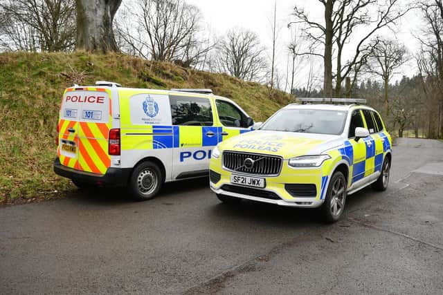 Callendar Park was closed to the public for over an hour. Pic: Michael Gillen