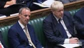 Foreign secretary Dominic Raab with Prime Minister Boris Johnson in the House of Commons. Picture: PA