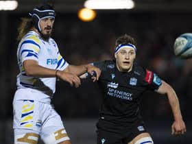 Rory Darge, right, played 67 minutes for Glasgow Warriors against Zebre on Friday.  (Photo by Ross MacDonald / SNS Group)