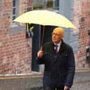 SNP leader John Swinney arriving for a visit to the Moon Tell Me Truth Exhibition, a collection of poems from children in Gaza, at the Scottish Poetry Library in Edinburgh. Picture: Andrew Milligan/PA Wire
