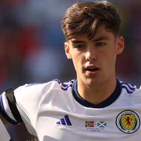 Scotland's Aaron Hickey says it was hugs, happiness and a warning to keep heads on straight following the crackers turnaround to beat Norway that has set up the home Georgia encounter to be potentially momentous for Euro 2024 hopes and creating history.  (Photo by Craig Williamson / SNS Group)
