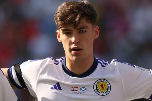 Scotland's Aaron Hickey says it was hugs, happiness and a warning to keep heads on straight following the crackers turnaround to beat Norway that has set up the home Georgia encounter to be potentially momentous for Euro 2024 hopes and creating history.  (Photo by Craig Williamson / SNS Group)