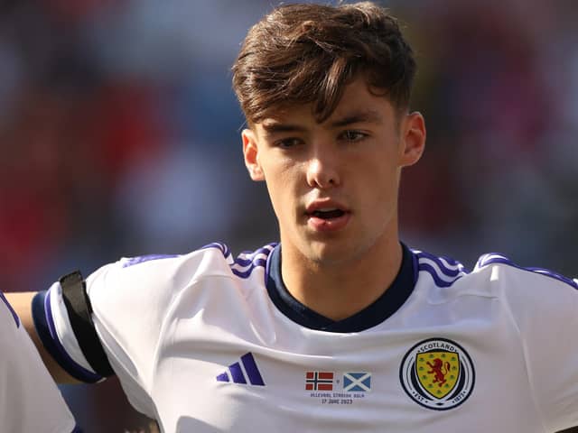 Scotland's Aaron Hickey says it was hugs, happiness and a warning to keep heads on straight following the crackers turnaround to beat Norway that has set up the home Georgia encounter to be potentially momentous for Euro 2024 hopes and creating history.  (Photo by Craig Williamson / SNS Group)