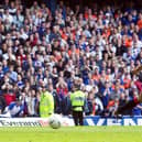 Mikel Arteta, now Arsenal manager, converts an injury-time penalty against Dunfermline to secure the league title for Rangers 20 years ago