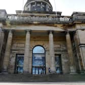 Spiky railings will be installed to deter the homeless from sleeping on the steps at West Register House in Charlotte Square, Edinburgh. Picture: Michael Gillen.