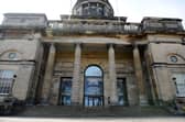Spiky railings will be installed to deter the homeless from sleeping on the steps at West Register House in Charlotte Square, Edinburgh. Picture: Michael Gillen.