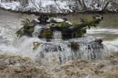 Handout photos of the Polish Defence Ministry shows Leopard 2A4 tanks at the military rest range in Zagan, Poland in 2013.