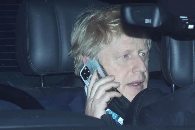 Boris Johnson returns to 10 Downing Street after attending the weekly Prime Minister's Questions. Picture: Dan Kitwood/Getty Images