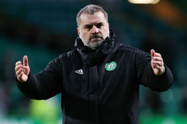 Celtic manager Ange Postecoglou at full time after the 1-0 win over Dundee United. (Photo by Alan Harvey / SNS Group)