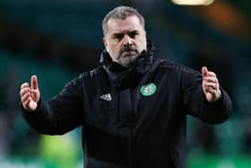 Celtic manager Ange Postecoglou at full time after the 1-0 win over Dundee United.  (Photo by Alan Harvey / SNS Group)