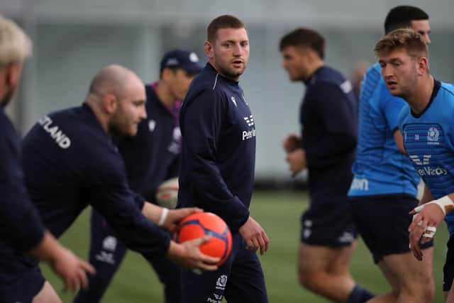 Finn Russell trains with Scotland at Oriam. (Photo by Ian MacNicol/Getty Images)