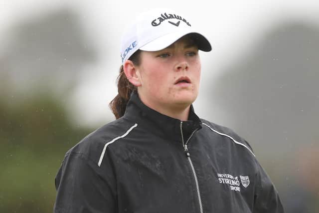 Milngavie's Lorna McClymont pictured during the final of 121st Women's Amateur Championship at Portmarnock Golf Club. Picture: Oisin Keniry/R&A/R&A via Getty Images.